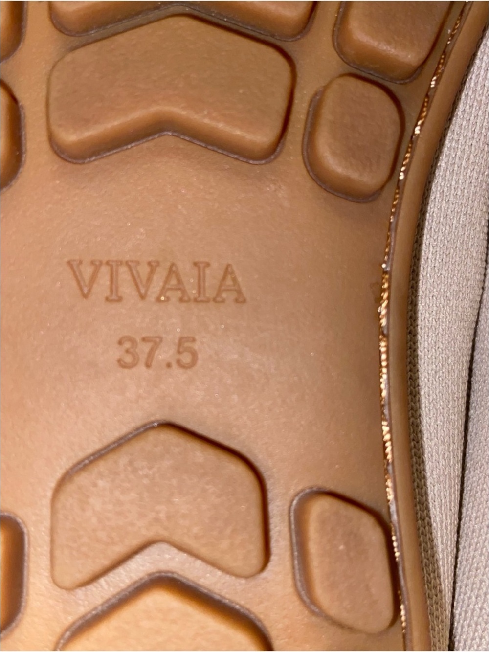 Vivaia Loafers Womens Size 37.5 Jackie Square Toe Beige Knit Shoes Driving Moc - Picture 5 of 11
